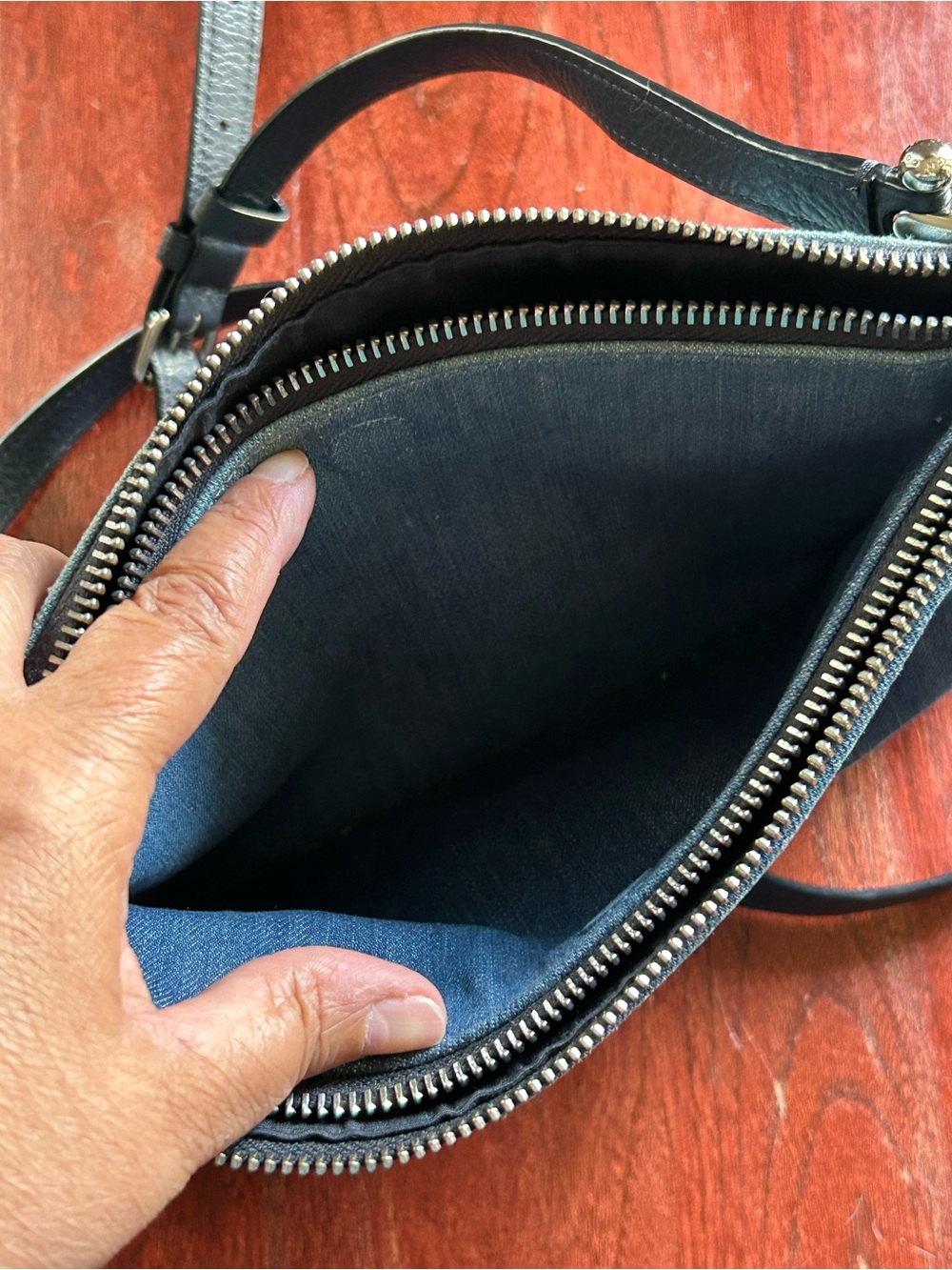 Coach Denim Mia two-Toned Crossbody Bag 91458 - Picture 8 of 13